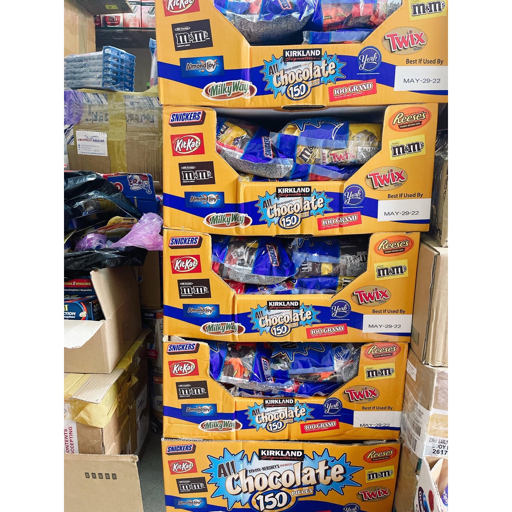 Kẹo socola tổng hợp Kirkland all chocolate 150 pieces Mỹ 2,55kg