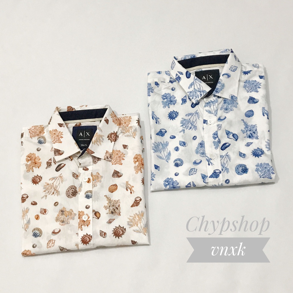 Áo sơ mi tay ngắn nam Chypshop vnxk chất cotton 100% in hoạ tiết sinh vật biển độc đáo lạ mắt