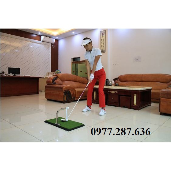 Thảm tập Swing Golf xoay 360 độ nhập khẩu PGM trong nhà luyện Chip và Pitching chỉnh tư thế lưng TT012