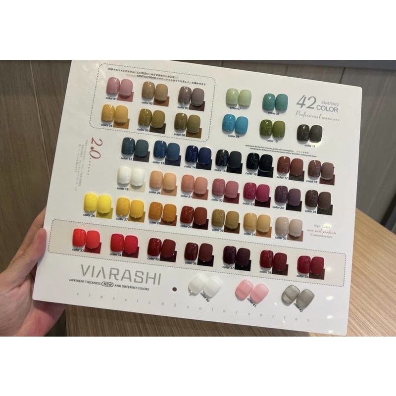 Sét sơn gel 42 mầu viaraashi  2022