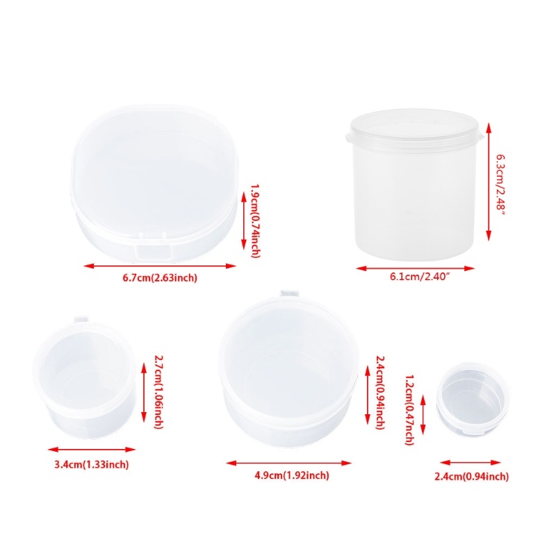 Hộp Nhựa Tròn Trong Suốt Đựng Trang Sức Tiện Dụng Ốp