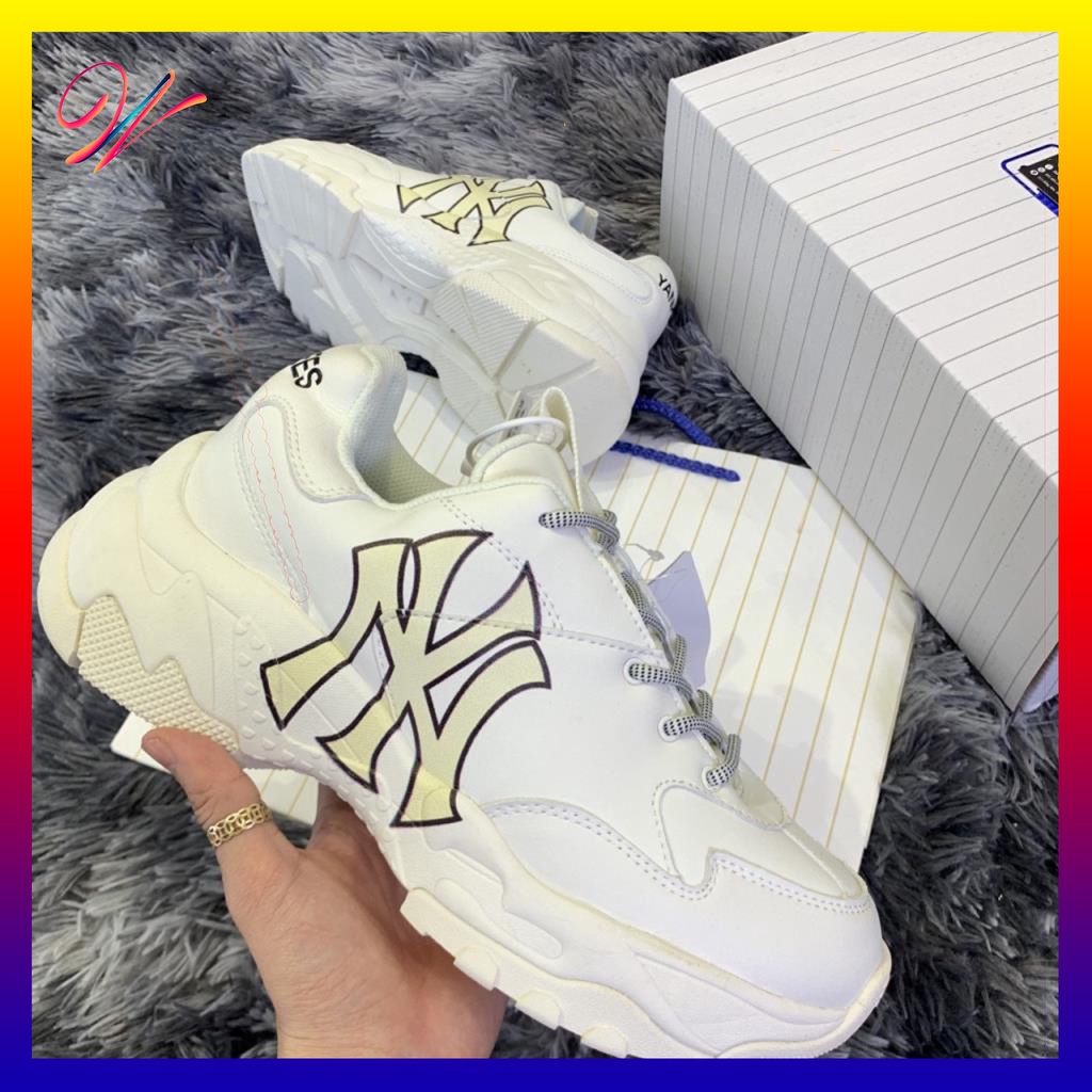 [TOP TREND] Giày M,LB trắng chữ vàng in 3D full box