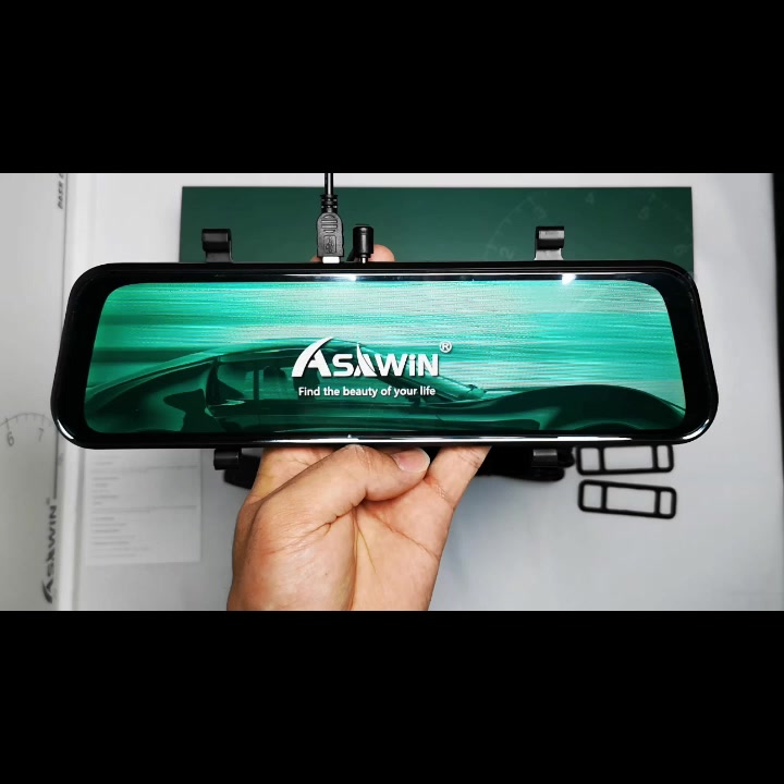 Camera hành trình ASAWIN H5C Kính chiếu hậu 10inch màn hình cảm ứng ống kính kép trước và sau HD 1080P tầm nhìn ban đêm | BigBuy360 - bigbuy360.vn