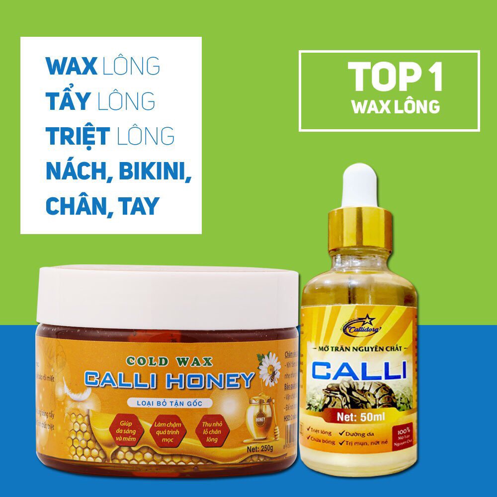 Wax Lông Calli Honey -Wax triệt lông/Tẩy lông tay chân an toàn hiệu quả- WCH