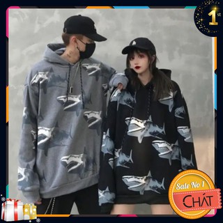 (Order) Áo hoodie ulzzang cá mập 🦈 FREESHIP 💚 Áo nỉ lót bông ulzzang 💚