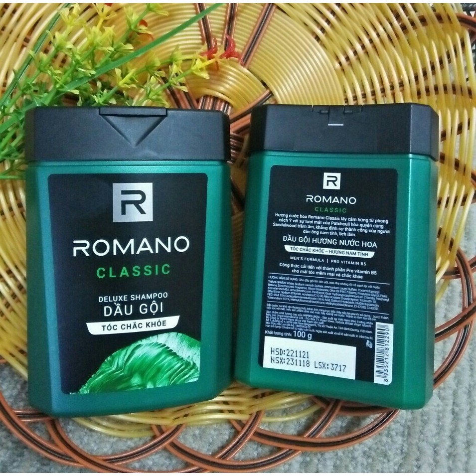 Dầu gội cho tóc chắc khỏe Romano Classic Deluxe 100g