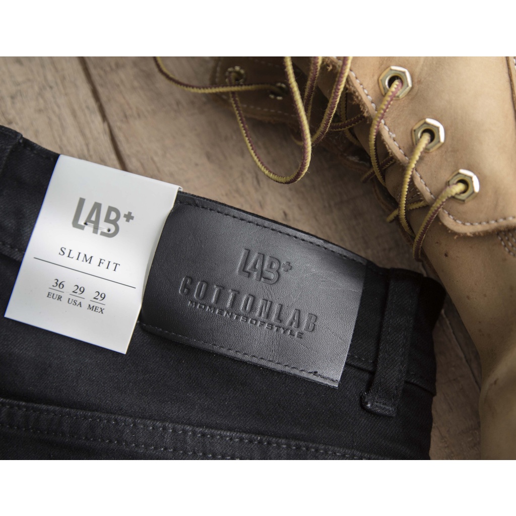 Quần jean nam đen trơn, đen rách gối cao cấp chất co giãn không phai màu from slimfit