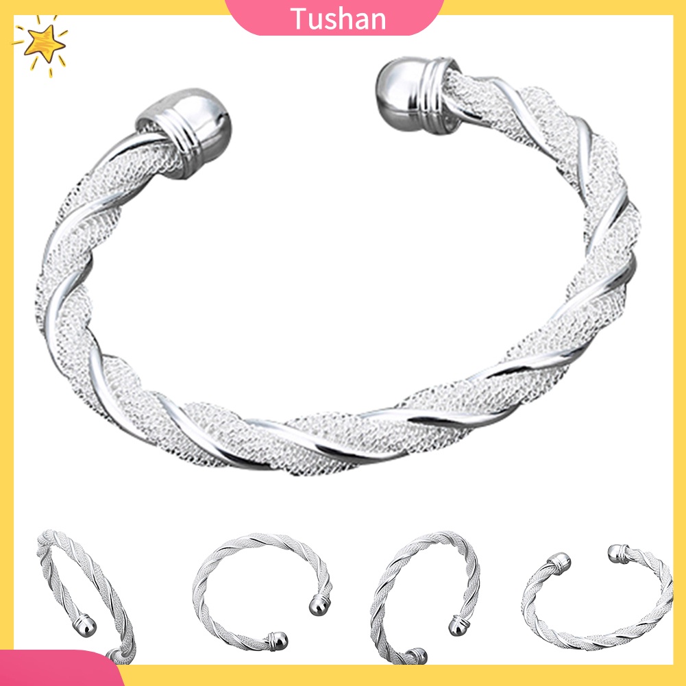 Vòng tay nữ mạ bạc thiết kế đơn giản thời trang độc đáo