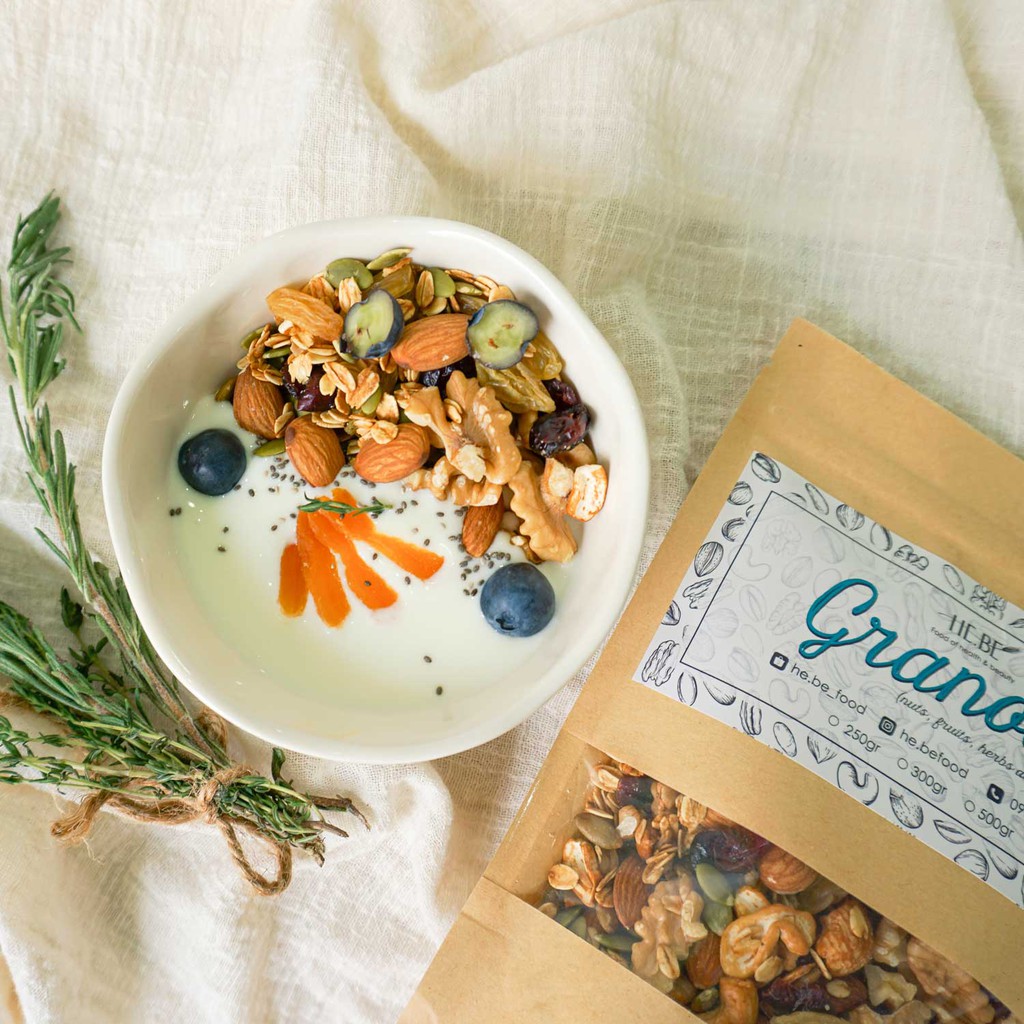 [Mã 267FMCGSALE giảm 8% đơn 500K] 500g Granola Nhiều Hạt HeBe Ăn Kiêng Healthy - Ngũ Cốc Giảm Cân Tự Nhiên | BigBuy360 - bigbuy360.vn