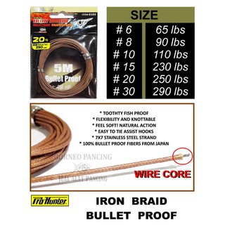 DÂY PE LÀM THẺO LÕI CÁP IRON BRAID BRIGHT BROWN