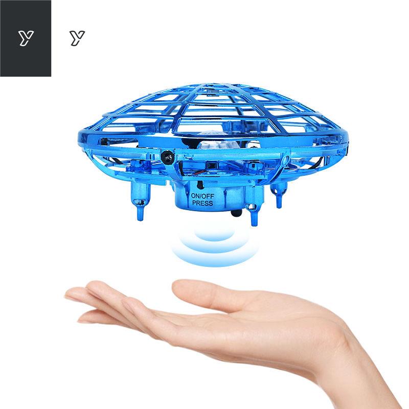 ℗❖UFO máy bay cảm ứng điều khiển từ xa bốn trục sạc điện treo nhỏ thông minh Đĩa đồ chơi trẻ em cậu bé