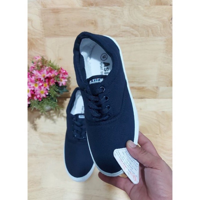 Giày thể thao ASIA vải Cột dây xanh Nam