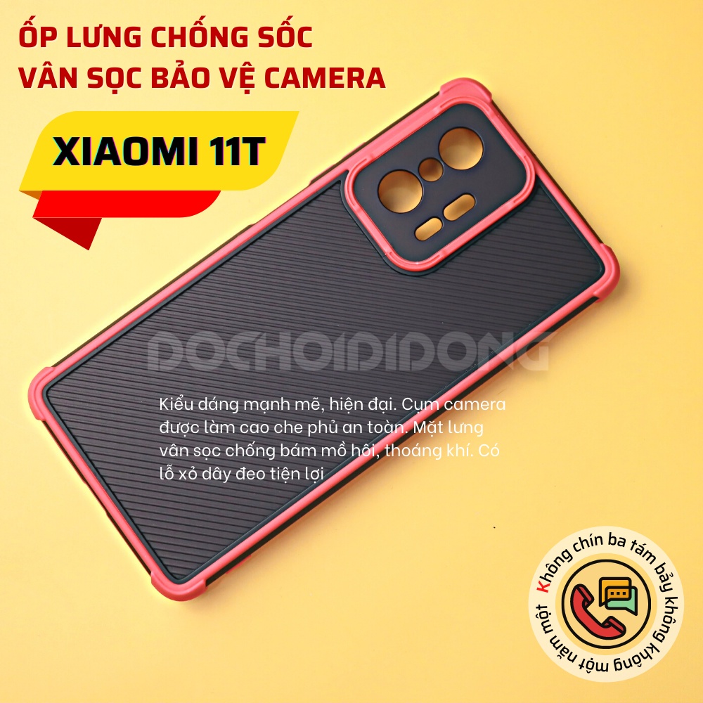 Ốp lưng Xiaomi Mi 11T vân sọc bảo vệ camera