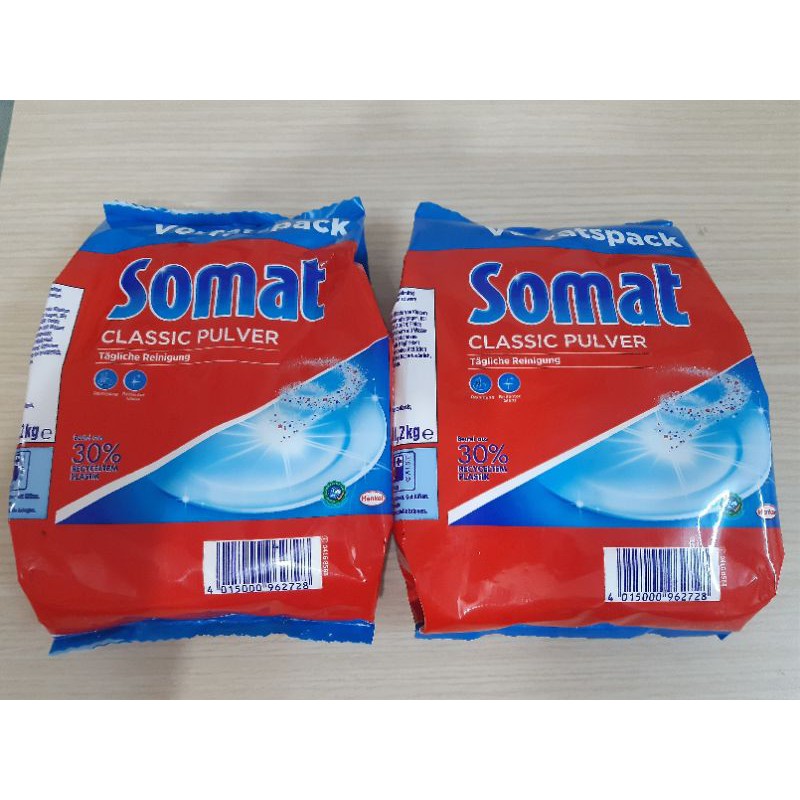 Combo 2 bịch bột rửa chén Somat 1.2kg