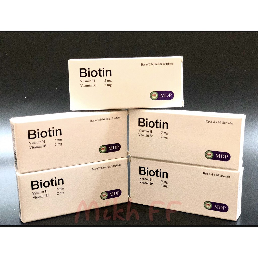 Viên uống Biotin - vitamin H chống rụng tóc,giúp tóc và móng chắc khoẻ,da trắng mịn