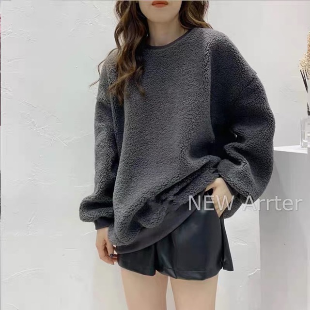 Áo nỉ bông lông cừu siêu dày ấm hot 2020