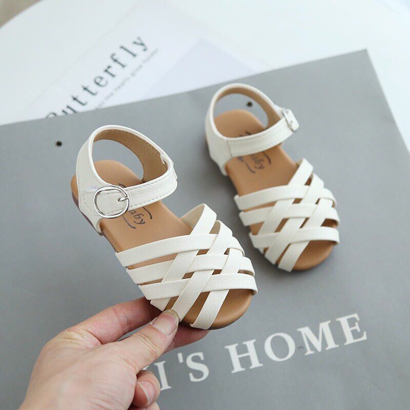 Sandal bé gái quai đan chéo mã mới siêu yêu, siêu thoáng V285