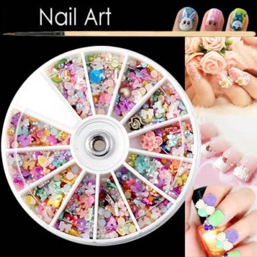 [Hàng mới về] Hộp 1200 phụ kiện trang trí móng nghệ thuật xinh xắn 3d