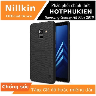 Ốp Lưng Sần Chống Sốc Cho Samsung Galaxy A8 2018 / A8 Plus 2018 hiệu Nillkin (tặng kèm giá đỡ) - Chính hãng