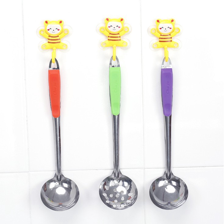 [Khuyến mại sốc] Muỗng múc canh inox cán nhựa chống nóng S4L33T12-18