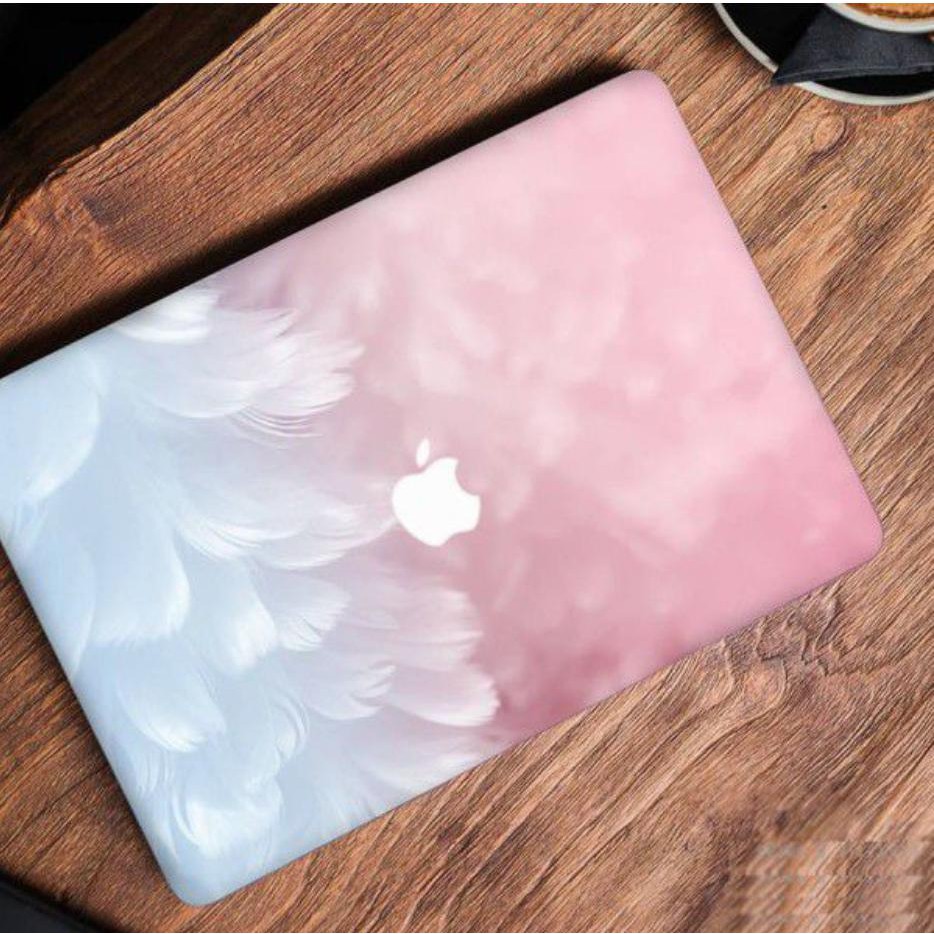 Case ,Ốp Macbook In Hình 2 Màu Lông Vũ (tặng kèm nút chống bụi + chống gãy dây sạc)