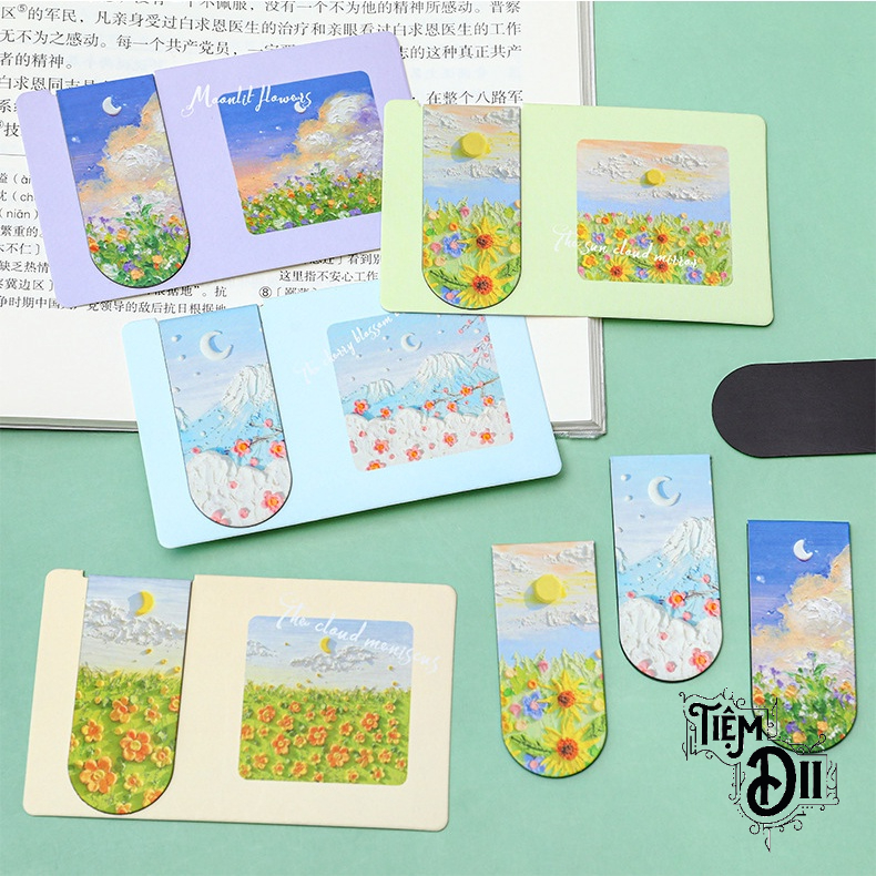 Thẻ Đánh Dấu Trang Sách Bookmark Họa Tiết Tranh Bích Họa Kẹp Sách Siêu Xinh