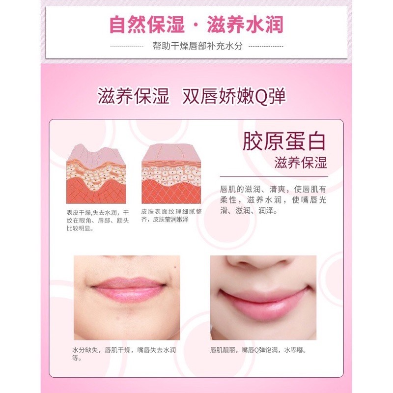 (Hàng Mới Về) Mặt Nạ Môi Bioaqua Chứa Collagen Nuôi Dưỡng Và Giữ Ẩm Cho Môi | BigBuy360 - bigbuy360.vn