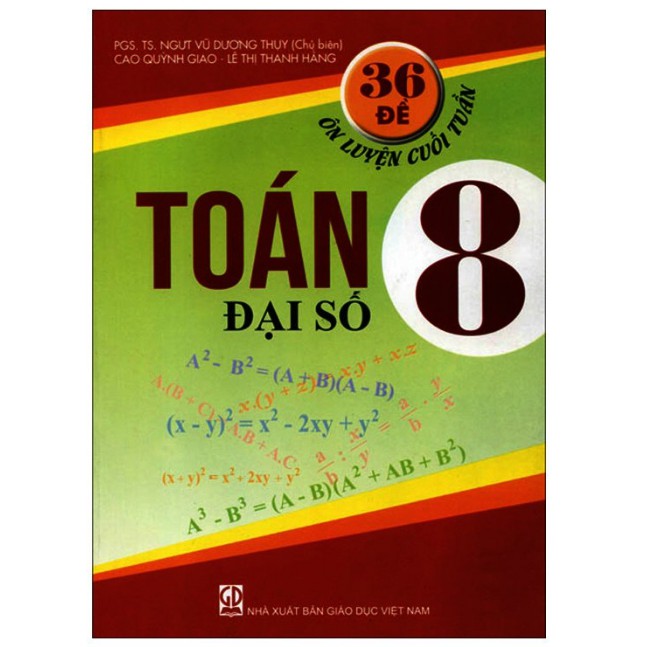 Sách - 36 đề ôn luyện cuối tuần Toán lớp 8 - Đại số