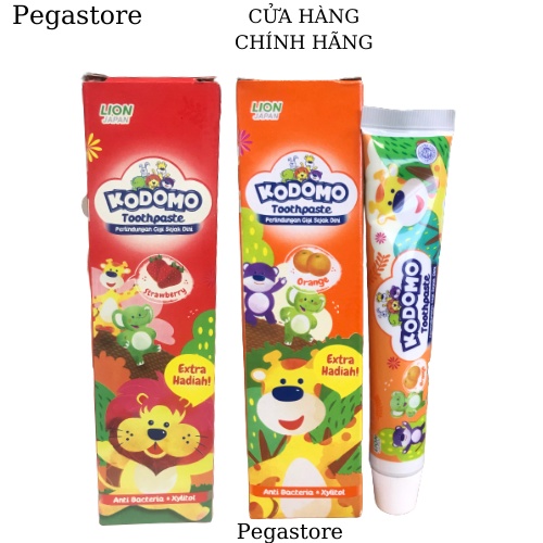 Kem Đánh Răng cho bé KODOMO Toothpaste (hương cam/dâu) - kem đánh răng trẻ em 45g