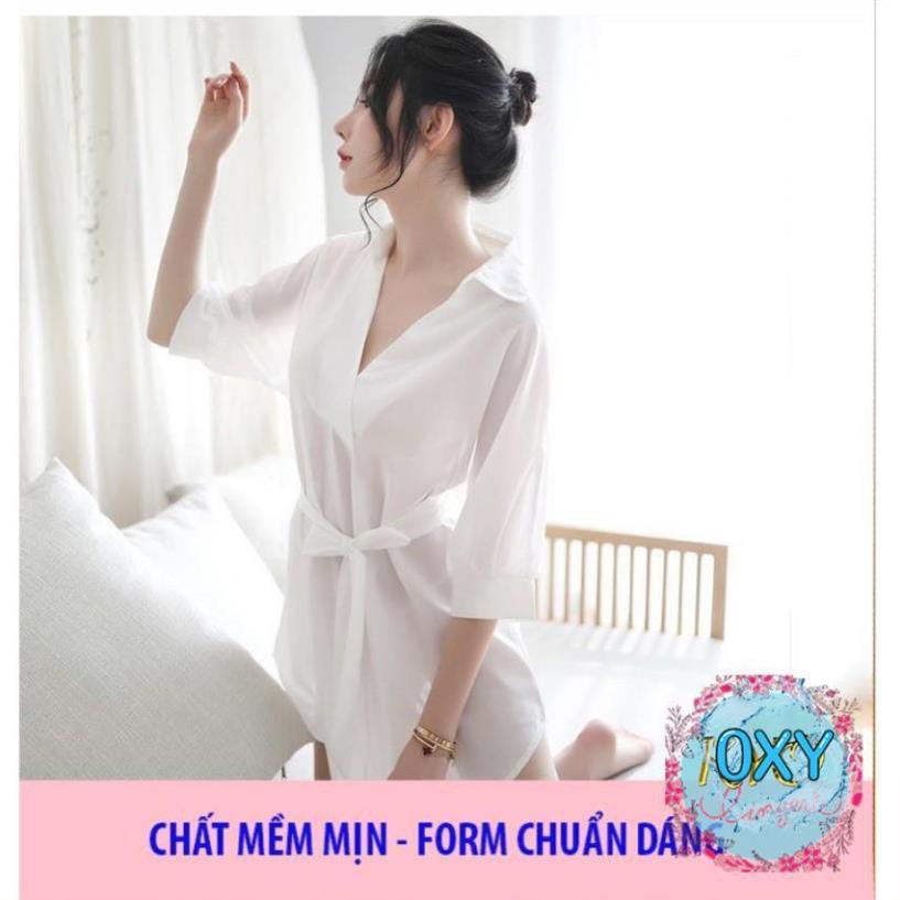 [ MONG MANH DỄ VỠ ] áo sơ mi ngủ nữ cao cấp - váy ngủ đẹp dài quyến rũ B1030