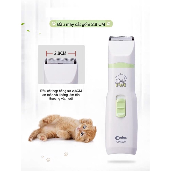 Tông đơ , mài móng codos cp 5200 2 trong 1 tiện lợi cho chó mèo
