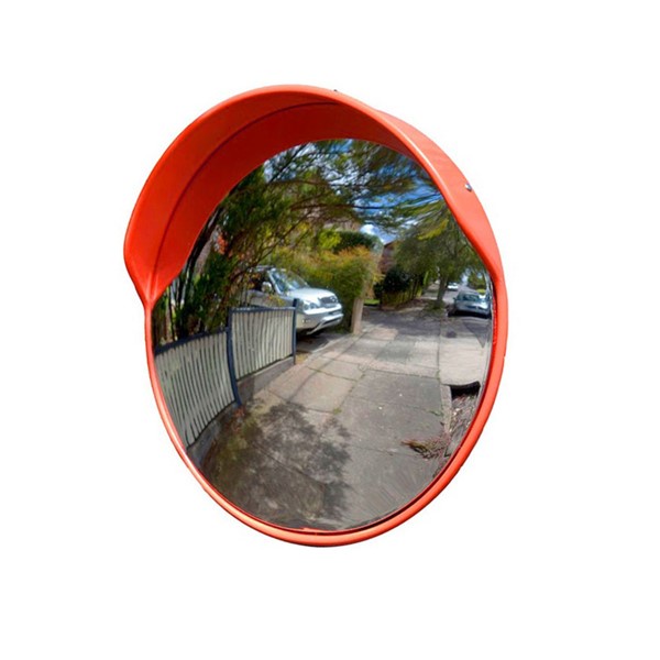 Gương cầu lồi giao thông nhựa PC Có Mái Che Cỡ 45cm, 60cm, 80cm, 100cm, dùng ngoài trời, hoặc trong hầm nhà