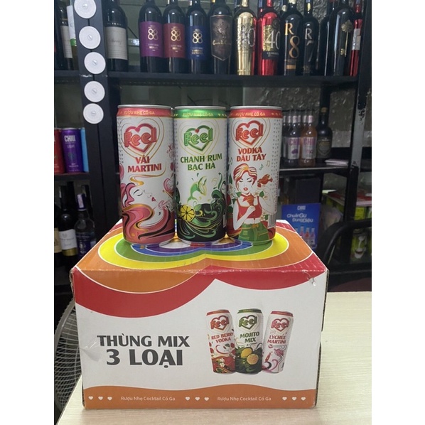 [Chính Hãng] 1 Thùng Cocktail Trái cây FEEL 4,5% 330mlx 12 Lon