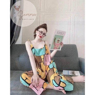 Pijama lập thể dài lụa mango