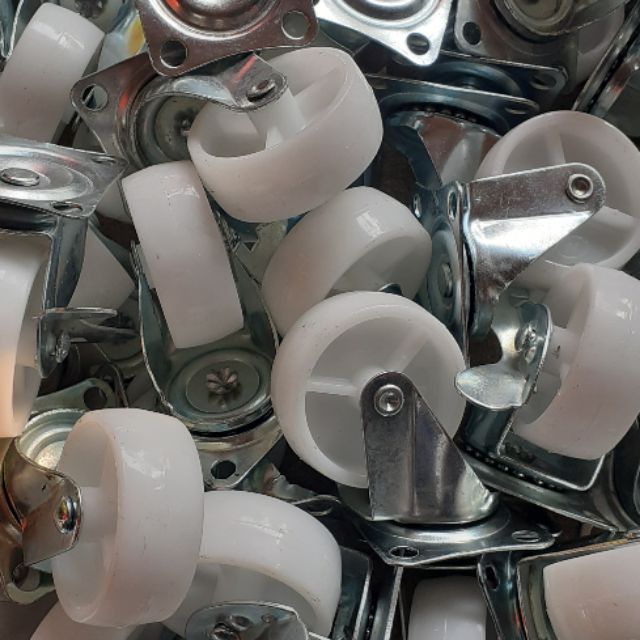 Bánh xe nhựa trắng 60mm