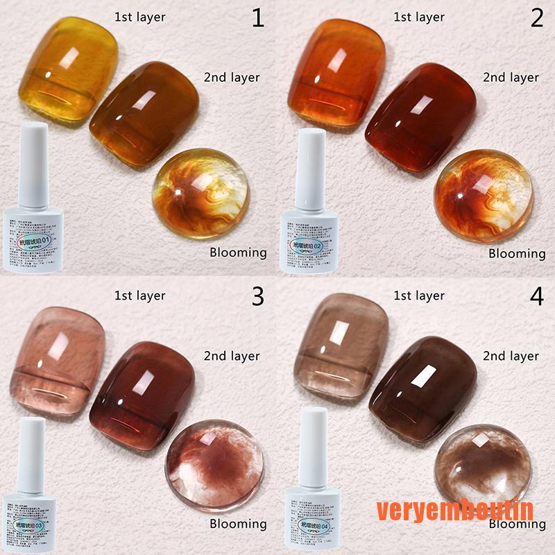 [Hàng mới về] Sơn gel tông màu hổ phách 4 màu tùy chọn hong khô bằng đèn UV