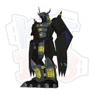 Mô hình giấy Anime Game Digimon BlackWargreymon