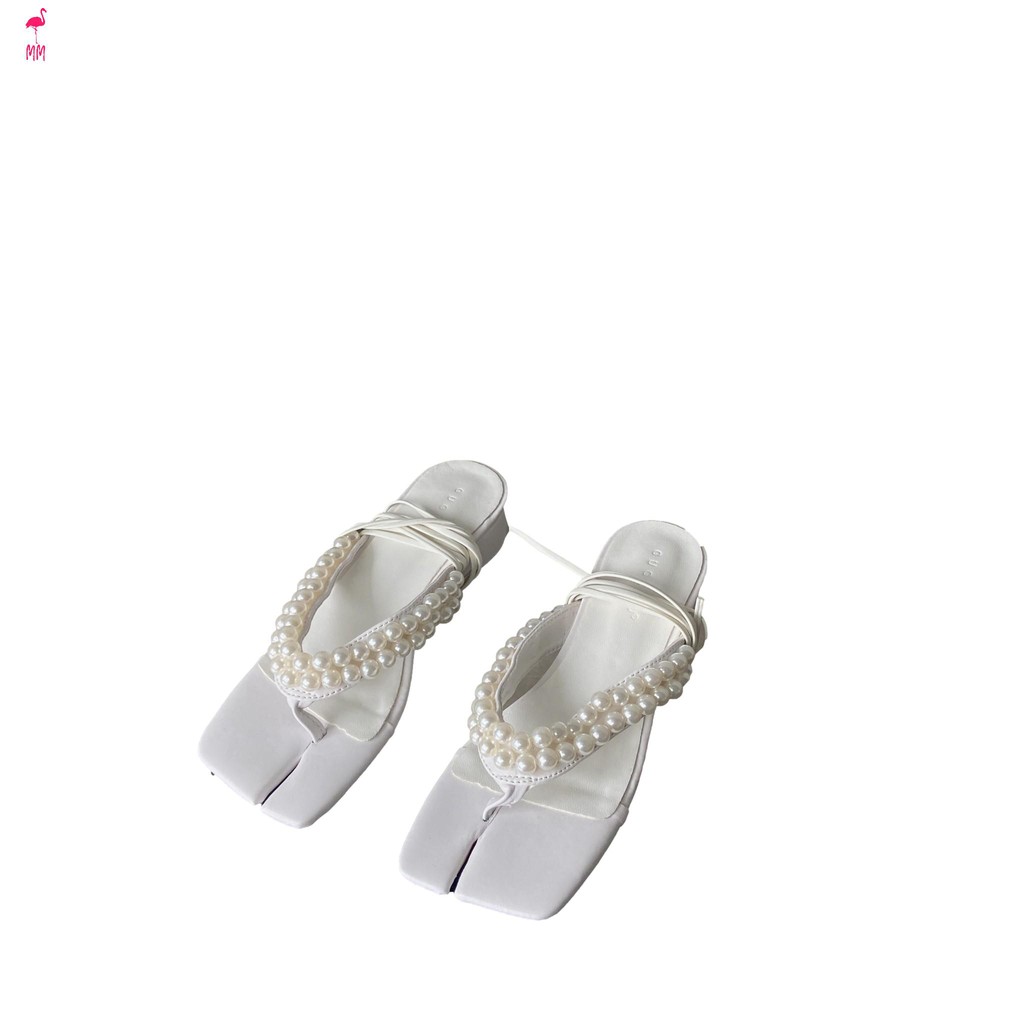 Dép Quai Ngang Đính Ngọc Trai Thời Trang Hè 2021 Phong Cách Hàn Quốc Cho Nữ | BigBuy360 - bigbuy360.vn