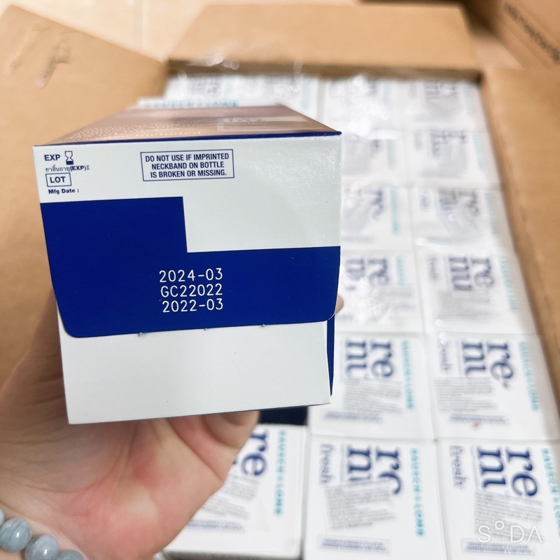 Nước ngâm lens Renu 355ml, dung dịch ngâm và rửa kính áp tròng date 4/2025- tặng khay