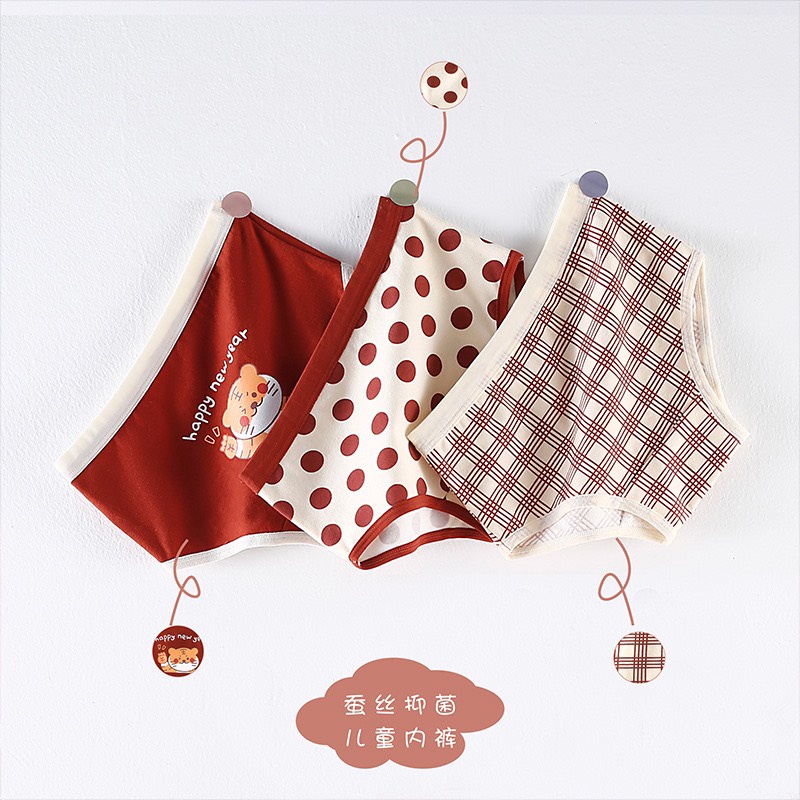 Set 3 Quần chip tam giác cho bé xuất dư chất cotton cao cấp siêu mềm mịn