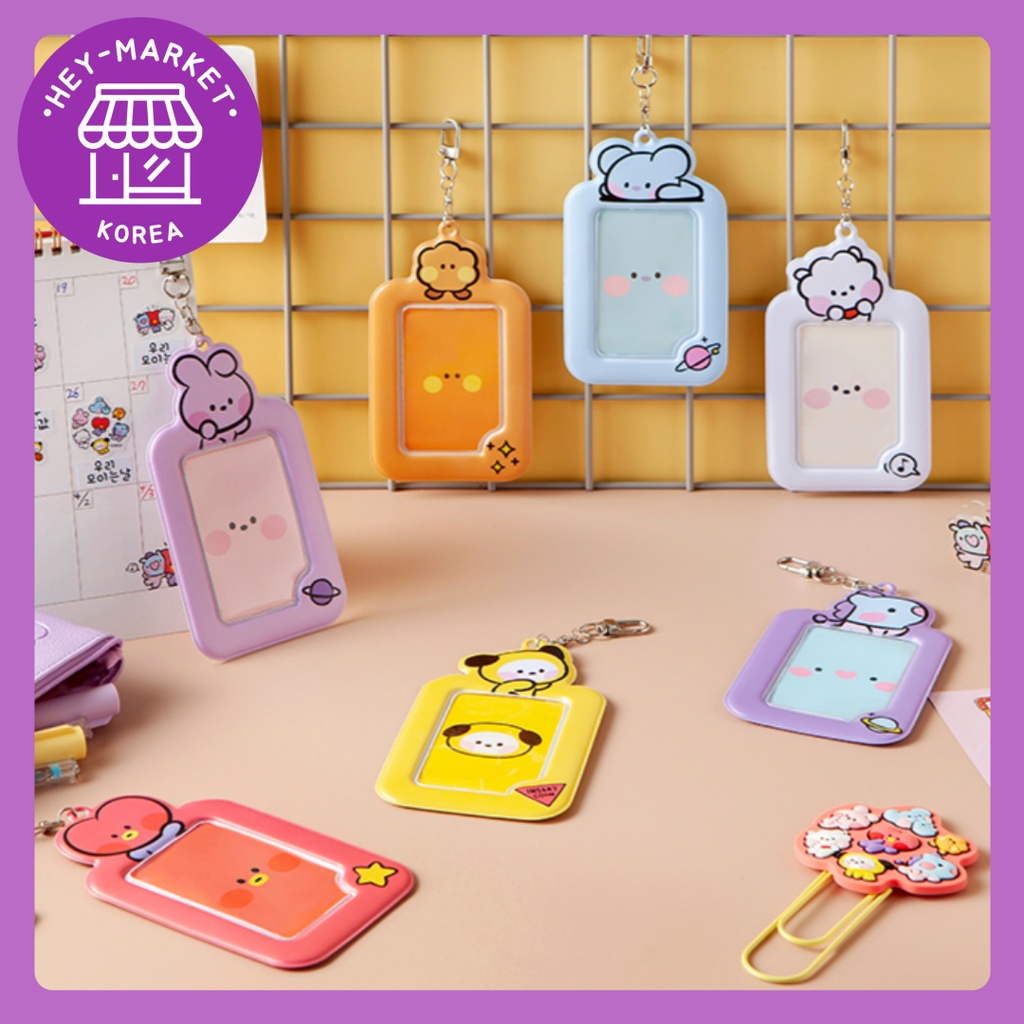Móc Khóa Gắn Thẻ Ảnh minini minini/KOYA/ RJ/SHOOKY/Mag/ CHIMMY/TATA/ COOKY