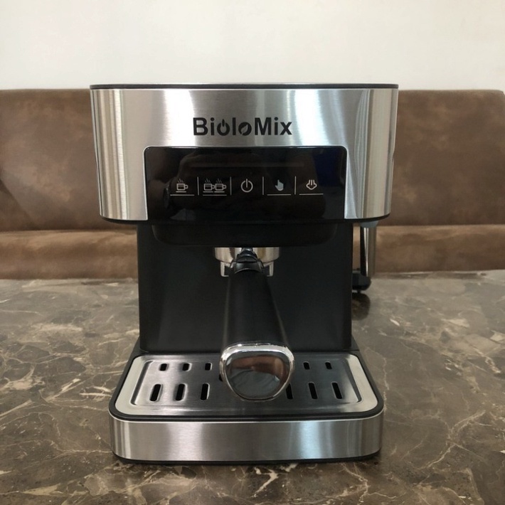 Máy pha cà phê Espresso CM6863, 850W. Thương hiệu cao cấp đăng ký tại USA (Mỹ) BioloMix - CHÍNH HÃNG BẢO HÀNH 1 NĂM {CHÍ