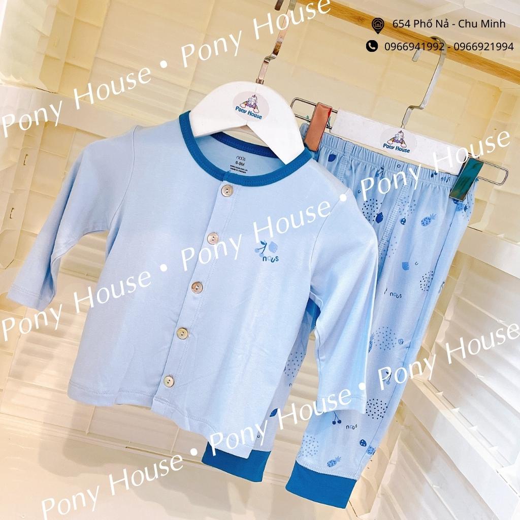 Bộ Quần Áo Dài Tay Nous Cài Thẳng (Cài Giữa) Nu Petit Size Cho Bé Trai Bé Gái 0-3 Tháng Đến 9-12 Tháng (0M-3M-6M-9M-12M)