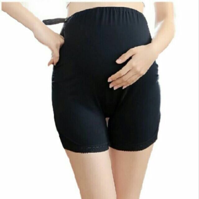 Quần đùi bầu mặc váy, chất cotton co giãn, thiết kế cạp cao, cạp chéo cho mẹ bầu