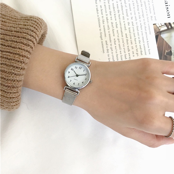 Đồng hồ thạch anh V329 có dây đeo thép siêu mỏng cho nữ