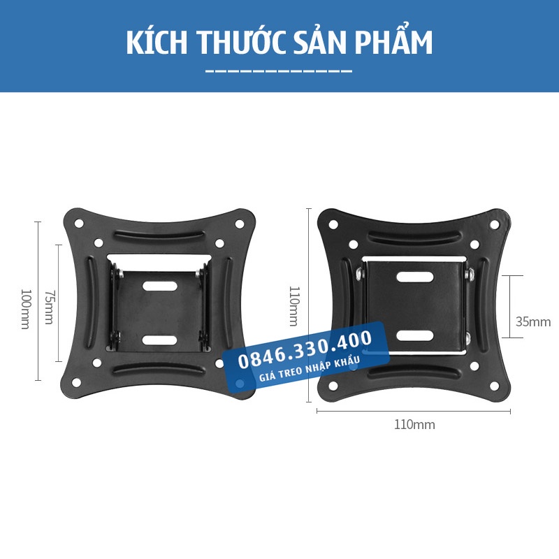 Giá Treo Màn Hình Gắn Tường ErgoTek E-C12 17 - 27 Inch  - Tùy Chỉnh Góc Nghiêng 10 Độ - Dễ Lắp Đặt