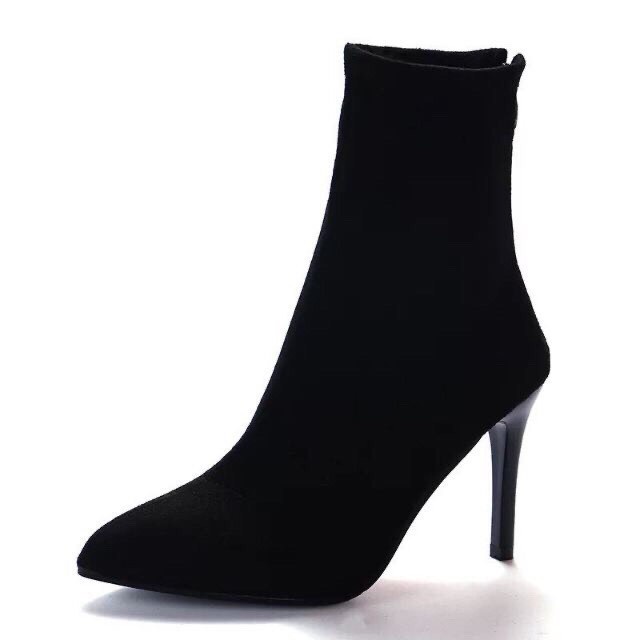 Giày bốt nữ da lộn đế cao 7p, Bột nữ cao cổ chất da lộn, gót nhọn siêu sang chảnh cho chị em | BigBuy360 - bigbuy360.vn