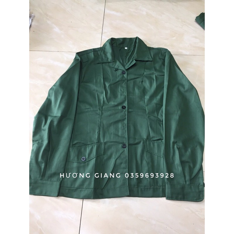 Bộ quần áo lao động màu xanh
