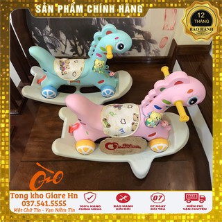 Ngựa Bập Bênh 2 In 1 Vừa Bập Bênh Vừa Ủn Chân Cho Bé ( Có nhạc ) - hàng có sẵn