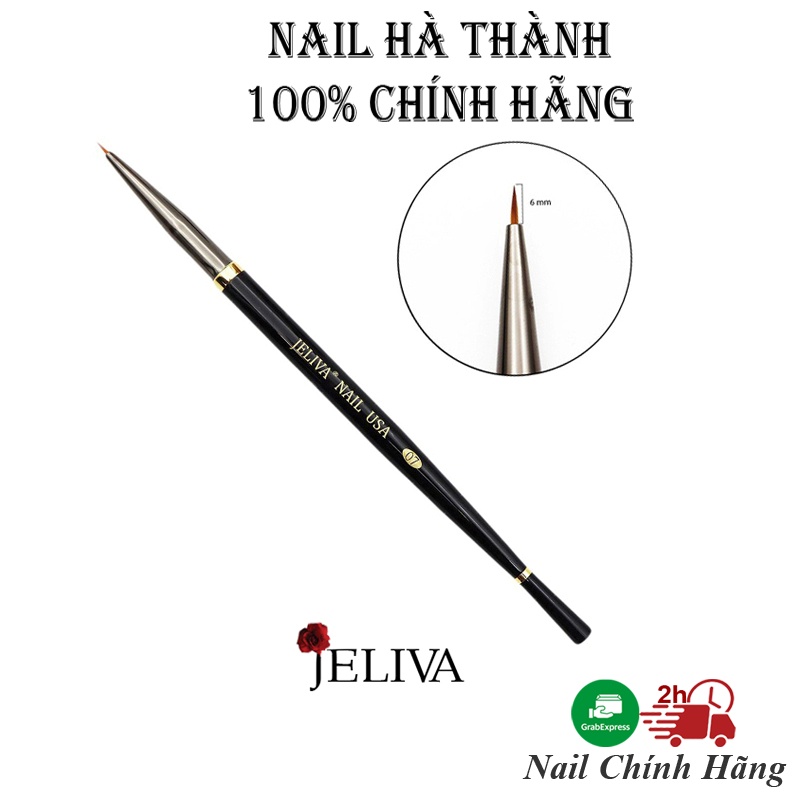 Cọ nét ngắn, cọ nét ngắn vẽ móng 6mm nail Jeliva Chính Hãng số 07